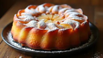 Recept na jednoduchý obrácený jablečný koláč