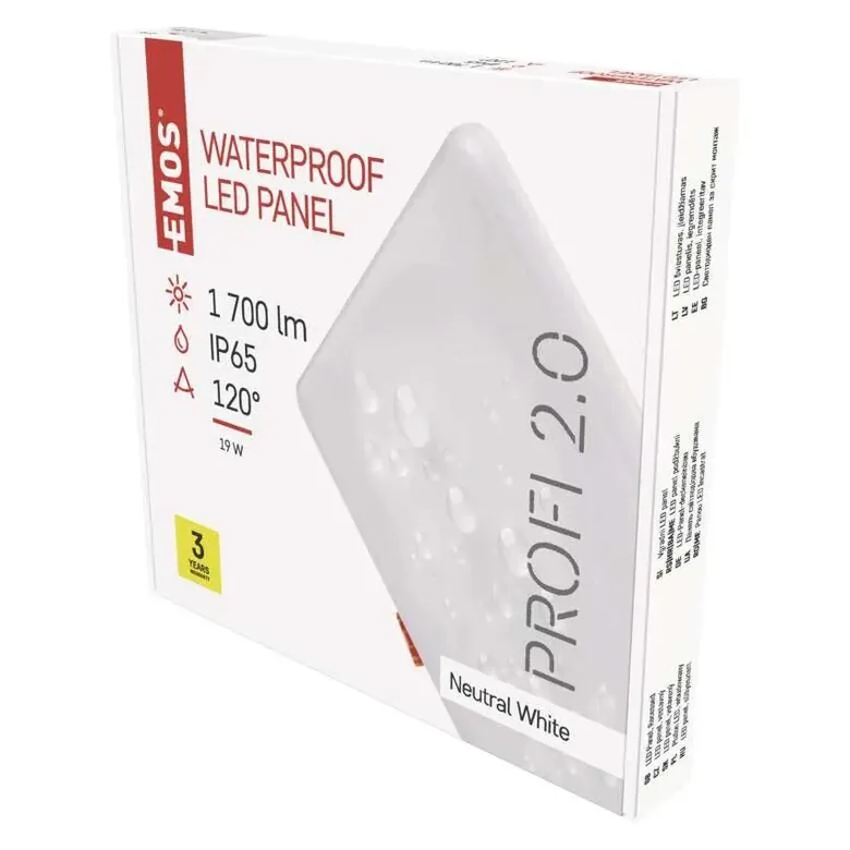 Vodězdolný LED panel pro koupelnu s ochranou IP65