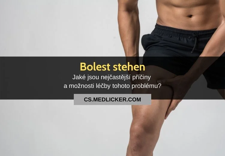 Muž drží bolestivé stehno přední strany