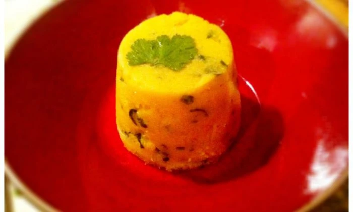 Hot polenta served as a side dish or main course.