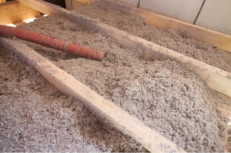 Zateplovací materiál mezi trámy pod střechou