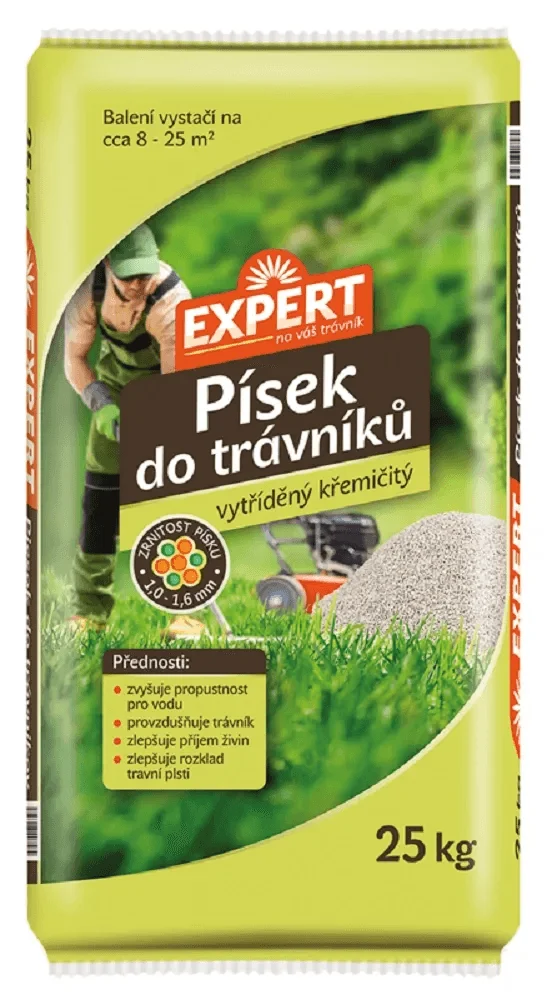 Balení křemičitého písku do trávníku značky EXPERT